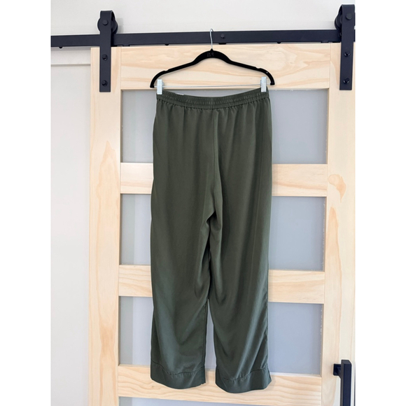 Banana Republic Women’s Straight High-Rise Ankle Pants Green Tencel Lyocell Size - Picture 2 of 7